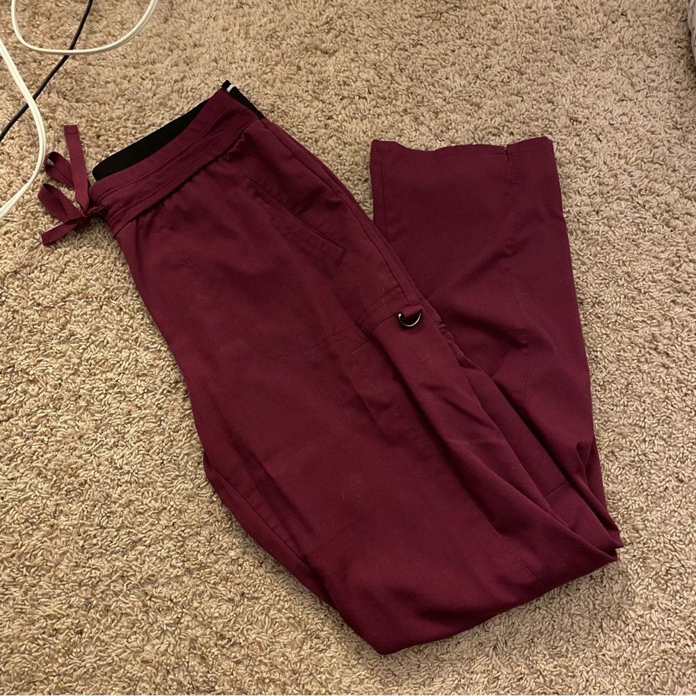 Greys Anatomy maroon scrub bottoms